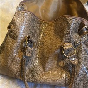 Snake print handbag